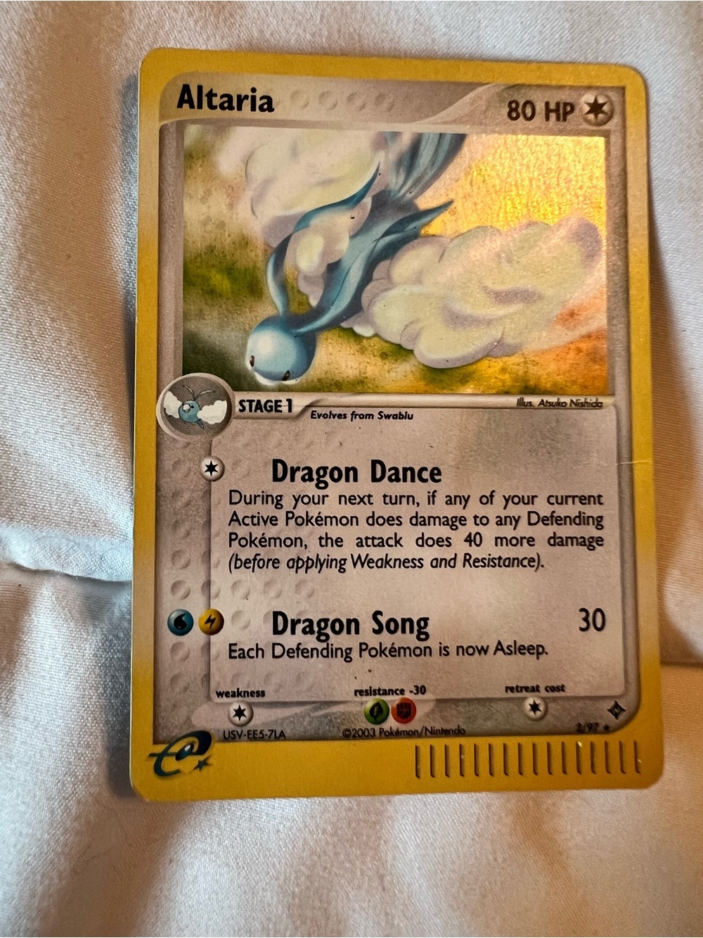 2003 Pokemon Card Altaria  02/97 Holo EX Dragon NM - Picture 2 of 8